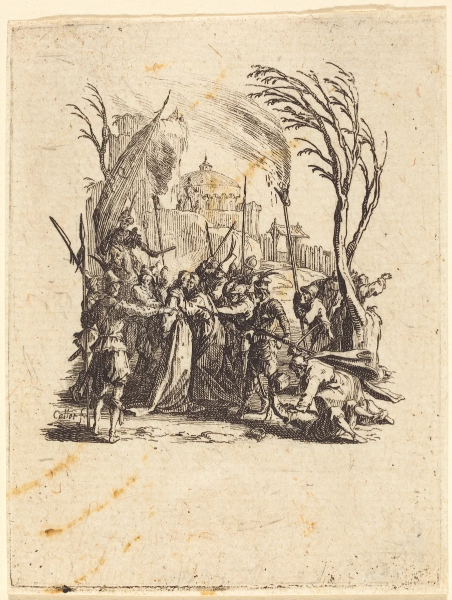 The Betrayal by Jacques Callot, print, 1624-1625
