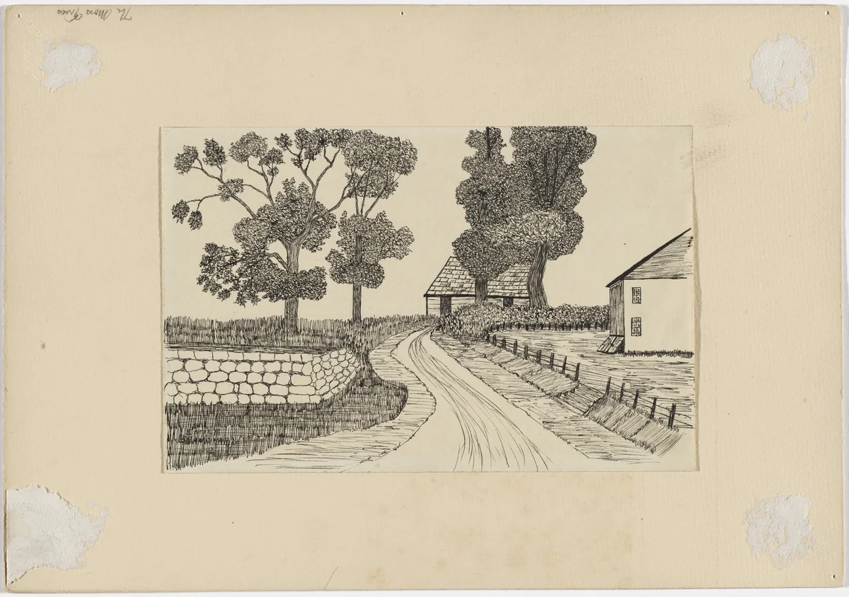 Winding Road by Emile Branchard, drawing, 1920