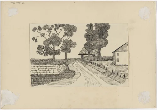 Winding Road by Emile Branchard, drawing, 1920