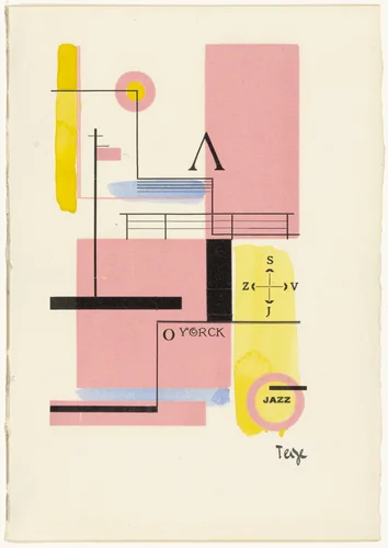 Composition with typographic elements by Karel Teige, print, 1928