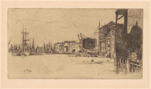 Free Trade Wharf by James McNeill Whistler, print, 1877