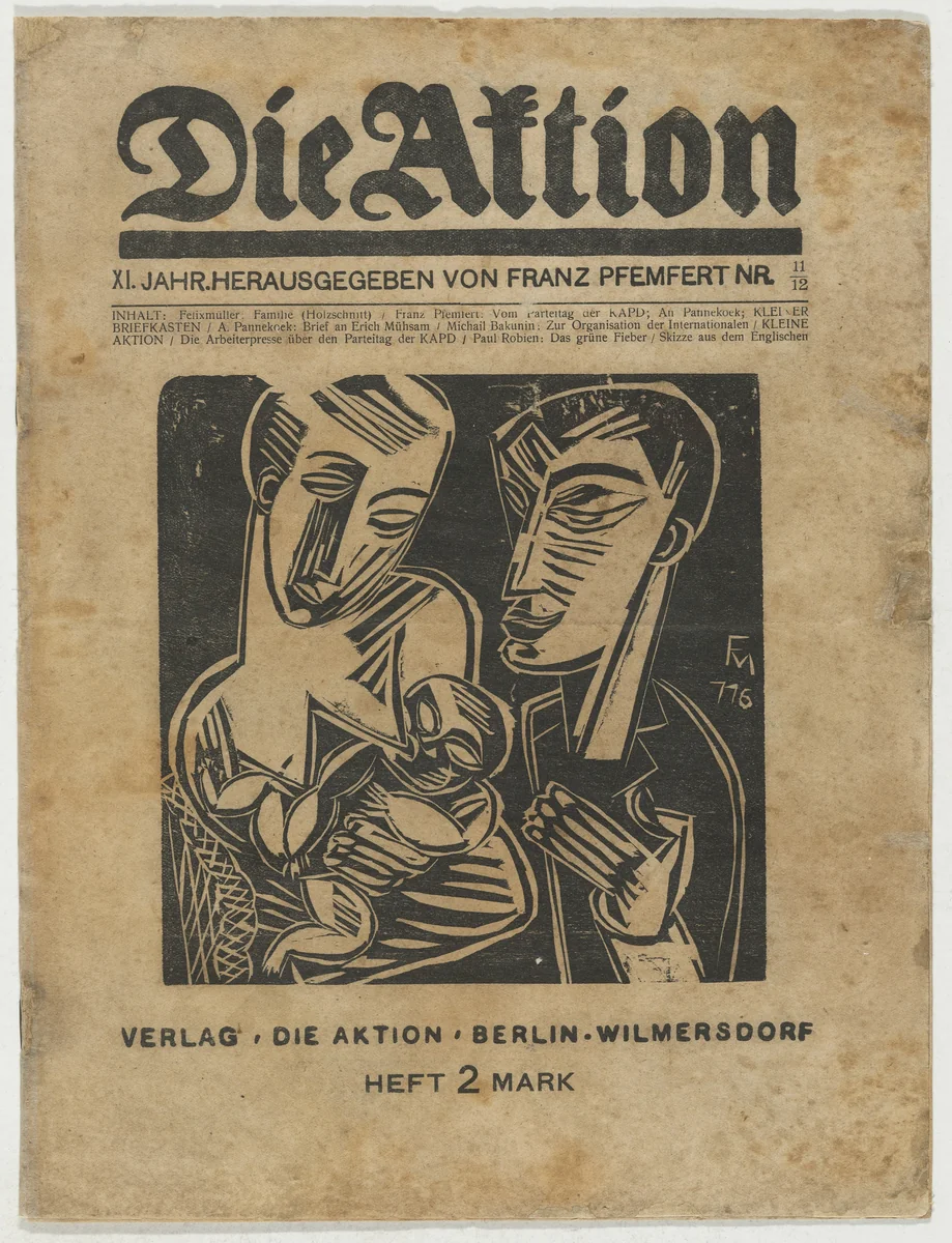 Die Aktion, vol. 11, no. 11/12 by Conrad Felixmüller, periodical, 1921