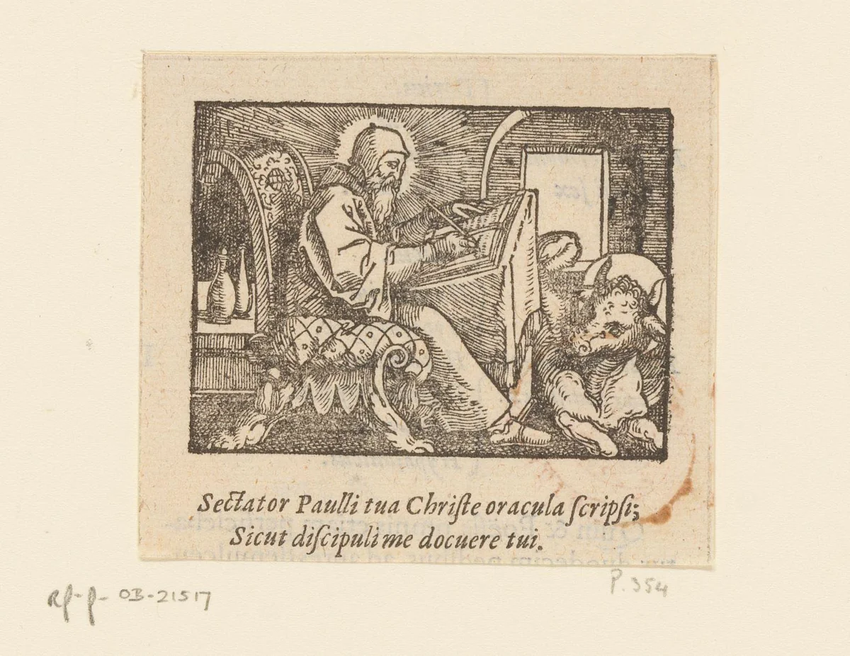 Evangelist Lucas by anonymous, print, 1534