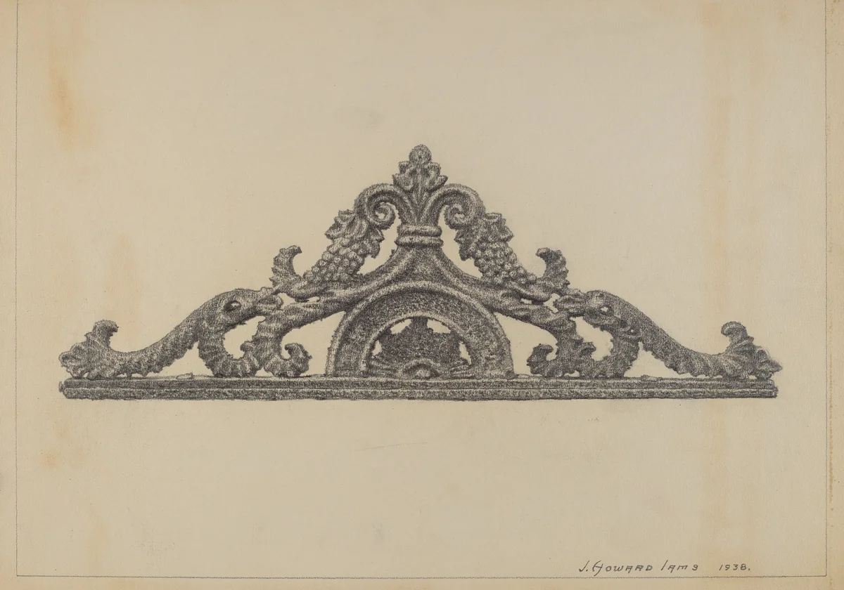 Cast Iron Gate Top by J. Howard Iams, index of american design, 1938