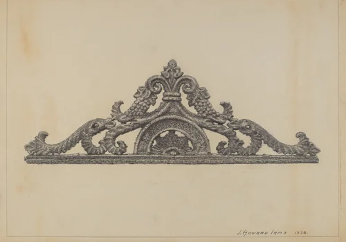 Cast Iron Gate Top by J. Howard Iams, index of american design, 1938