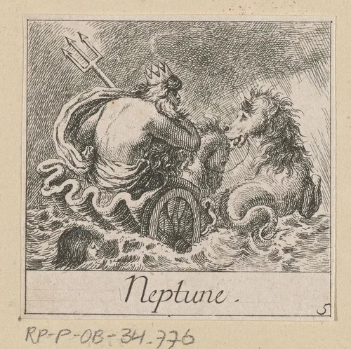 Neptunus by anonymous, print, 1620-1664