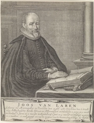 Portret van Joost van Laren by anonymous, print, 1653-1703