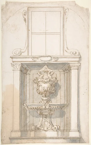 Drawing for a Wall-Decoration by anonymous, drawing, 1700-1800