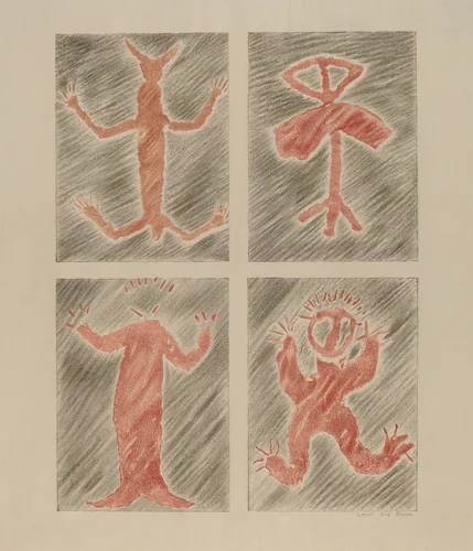 Petroglyph Design by Lala Eve Rivol, index of american design, 1935-1942