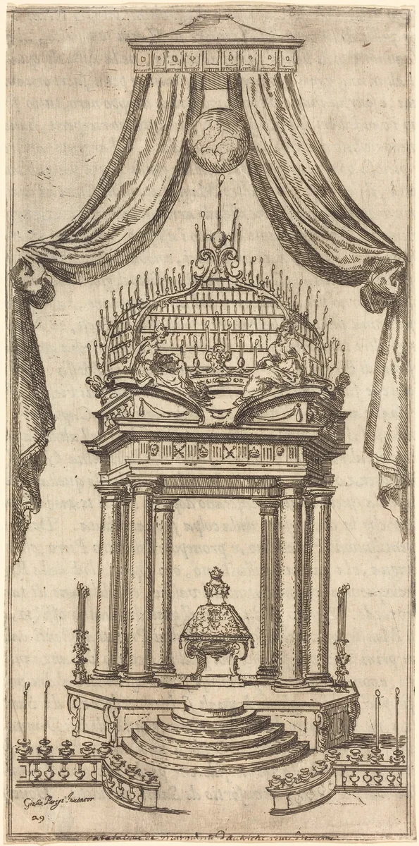 The Catafalque by Jacques Callot
Giulio Parigi, print, 1612