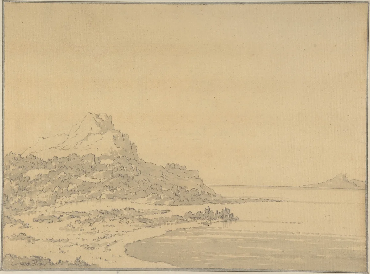 Coastal Landscape by Alexander Cozens, drawing, 1765-1775