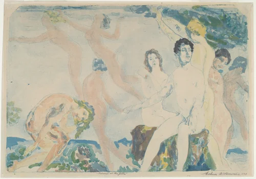 Release at the Gates by Arthur B. Davies; George C. Miller & Son, print, 1919-1920