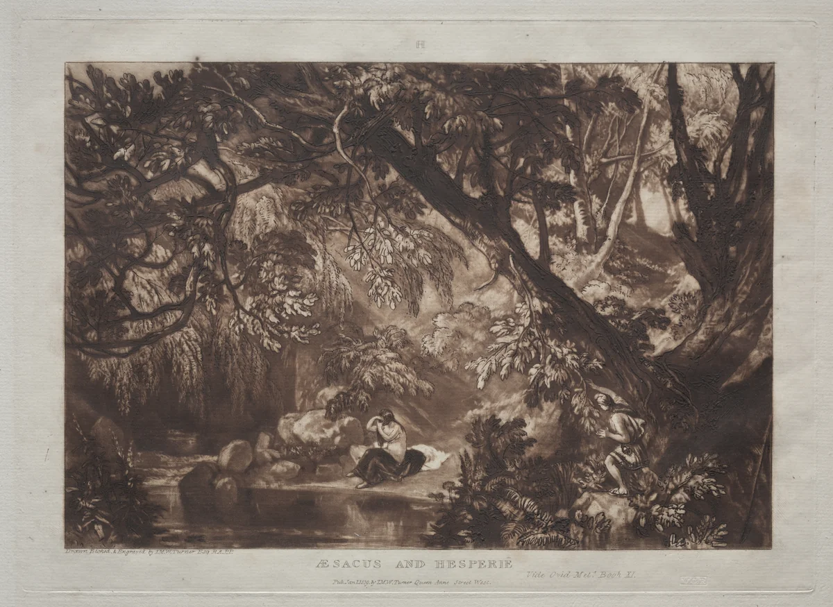 Liber Studiorum: Aesacus and Hesperie by Joseph Turner, print