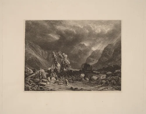 Storm in the Mountains by Alexandre Calame, portfolio, 1838-1850