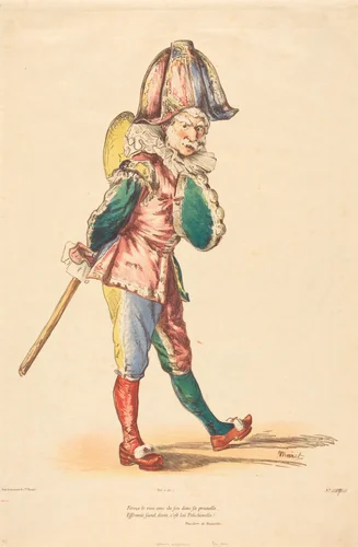 Polichinelle by Edouard Manet, print, 1874