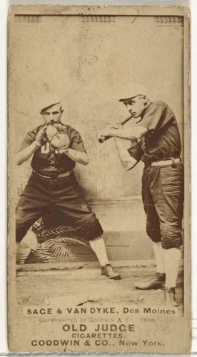 Harry "Doc" Sage and Bill Van Dyke, Des Moines Prohibitionists, from the Old Judge series (N172) for Old Judge Cigarettes by Goodwin & Company, photograph, 1888