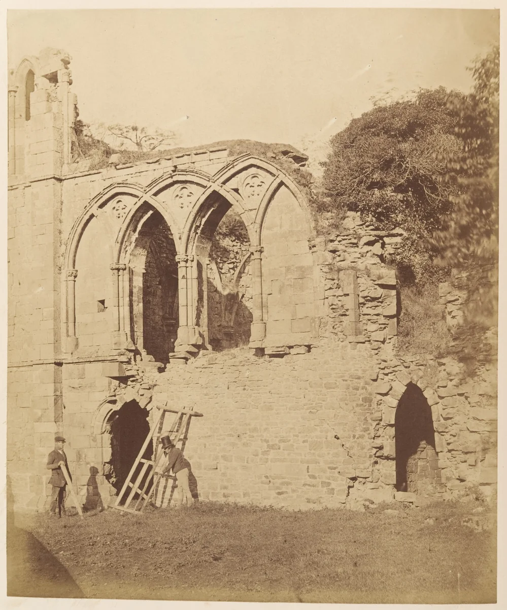 Easby Abbey. The Refectory by Joseph Cundall, photograph, 1850-1859