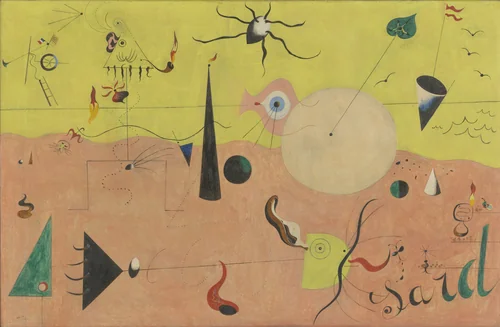 The Hunter (Catalan Landscape) by Joan Miró, painting, 1923