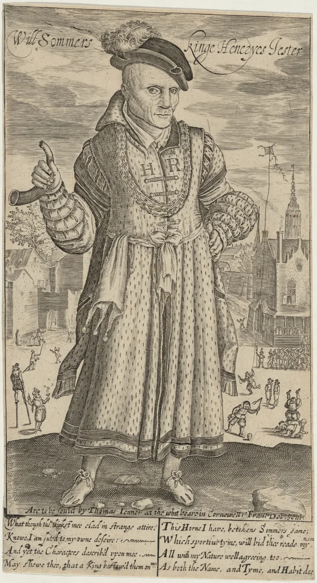Will Sommers, Kinge Henryes Jester by Francis Delaram, print, 1590-1627