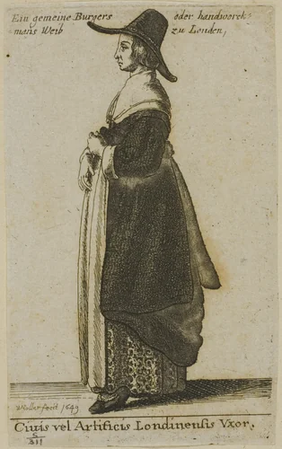 London Wife by Wenceslaus Hollar, print, 1649
