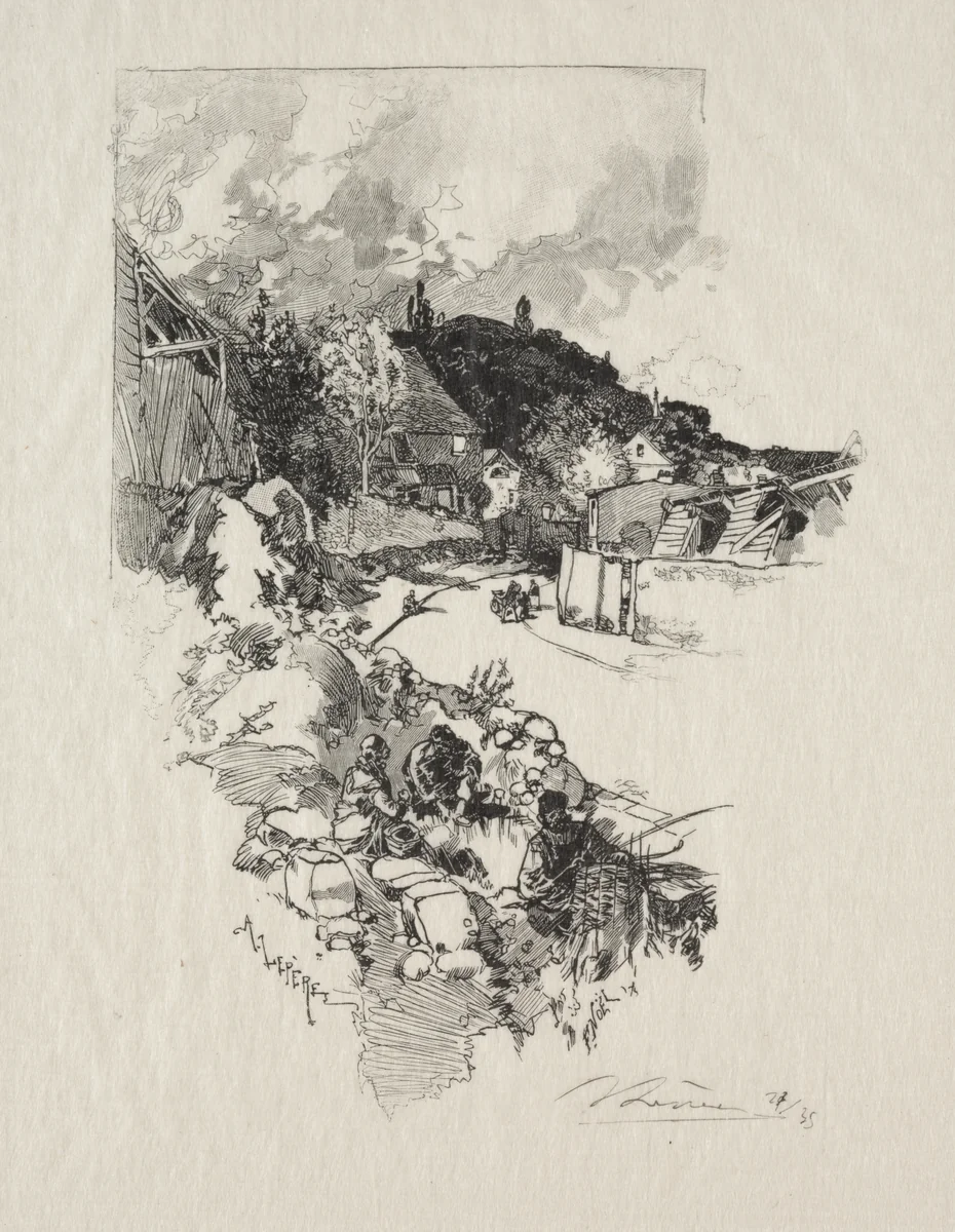 Route de Versailles by Auguste Louis Lepère, print, 1886