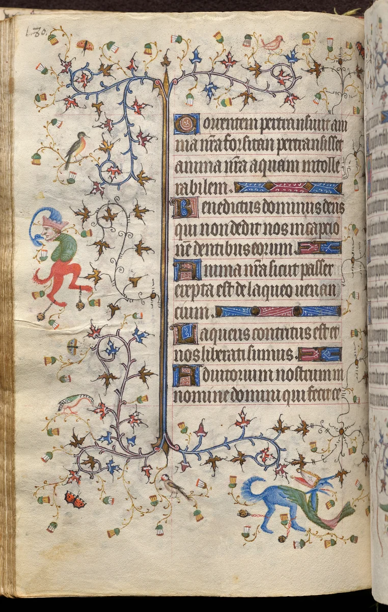 Hours of Charles the Noble, King of Navarre (1361-1425): fol. 90v, Text by Master of the Brussels Initials and Associates, book, 1400-1410