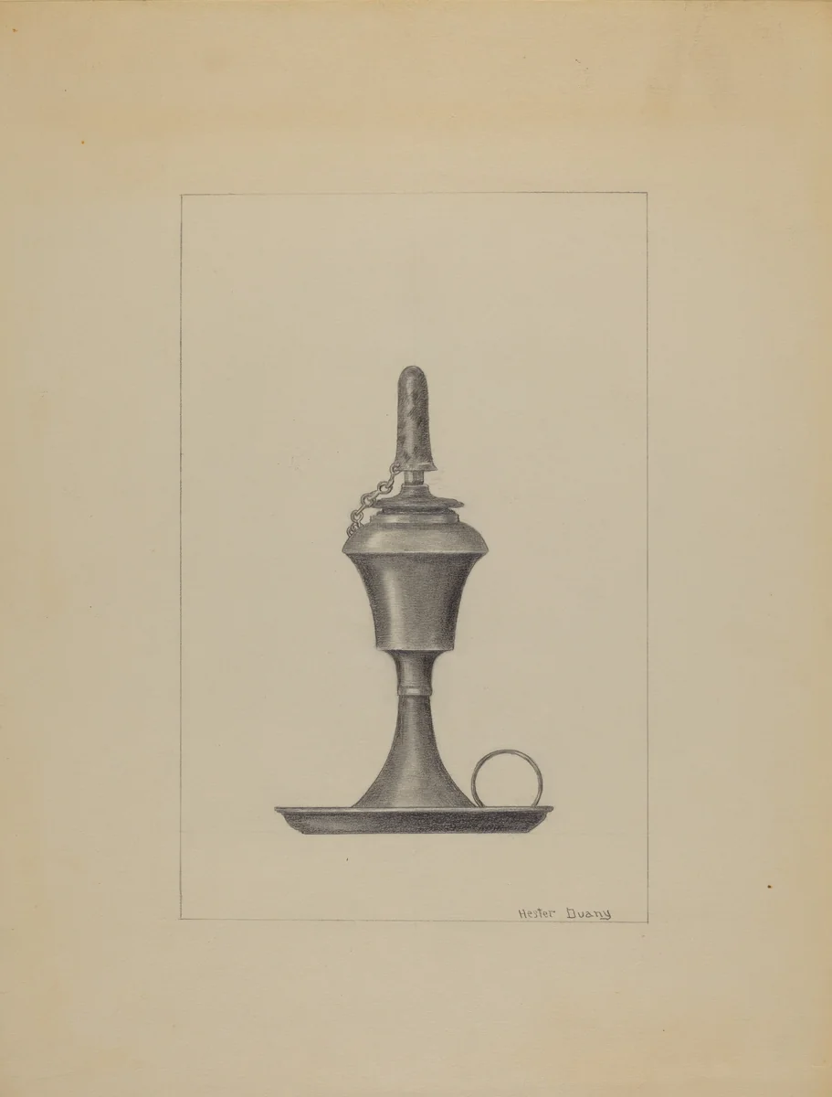 Lamp by Hester Duany, index of american design, 1936