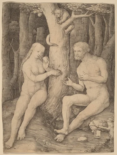 The Fall of Man by Lucas van Leyden, print, 1508