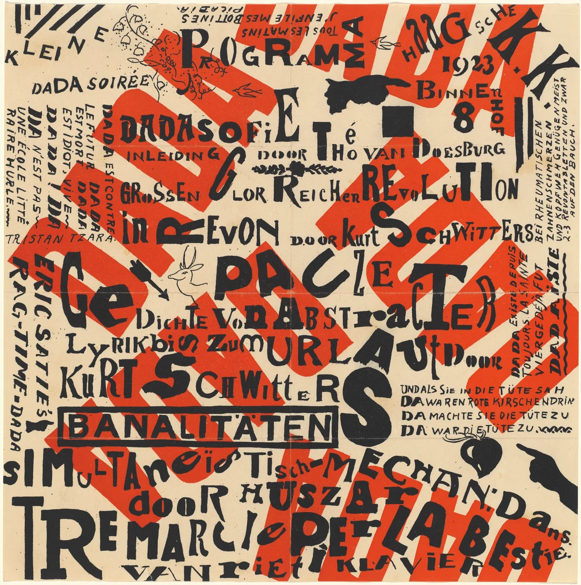 Kleine Dada Soirée (Small Dada Evening) by Theo van Doesburg, Kurt Schwitters, print, 1922