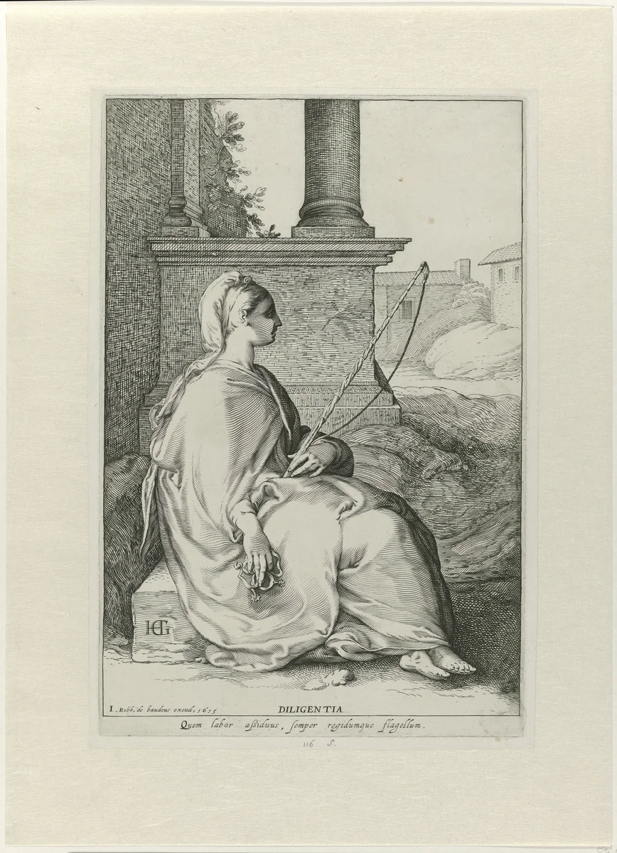 Vlijt by Jan Saenredam, print, 1590-1595