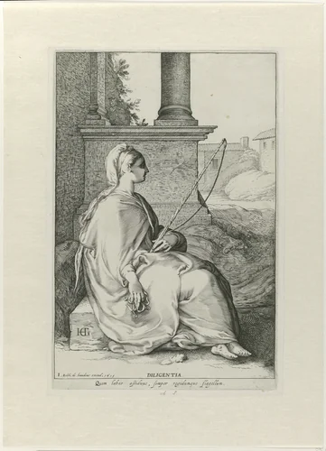 Vlijt by Jan Saenredam, print, 1590-1595