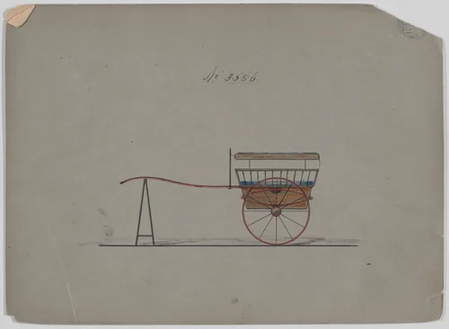 Governess Cart/Tonneau #3586 by Brewster & Co., drawing, 1880