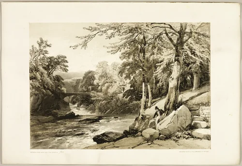 Beech and Ash on the Greta, from The Park and the Forest by James Duffield Harding, print, 1841