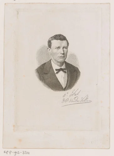 Portret van G. van der Veken by Willem Philip van der Veken, print, 1882
