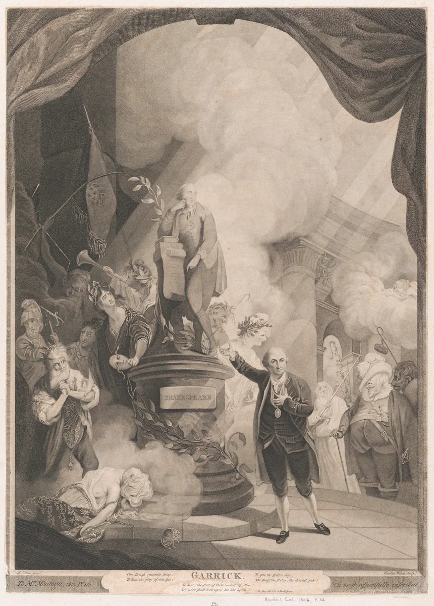 Garrick Speaking the Jubilee Ode by Caroline Watson, print, 1784