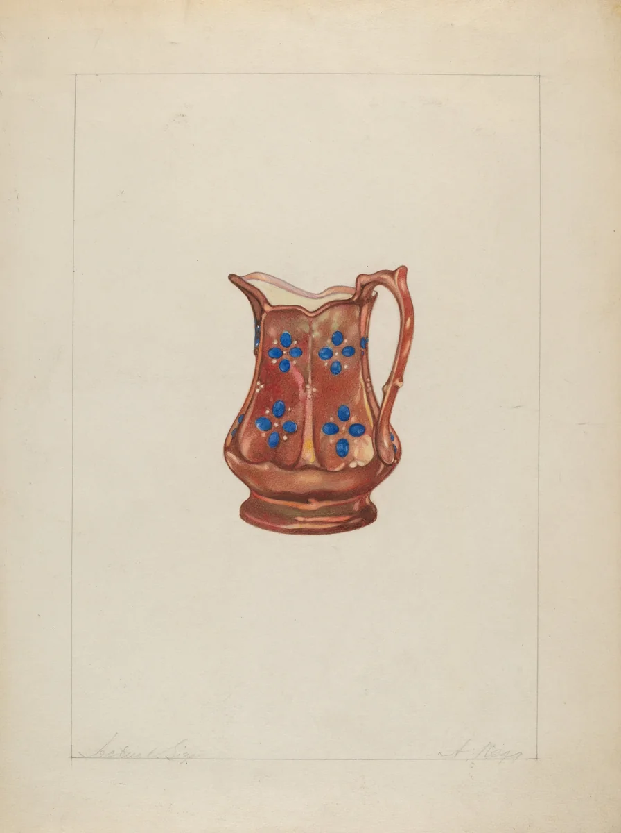 Pitcher by Arthur Wegg, index of american design, 1937