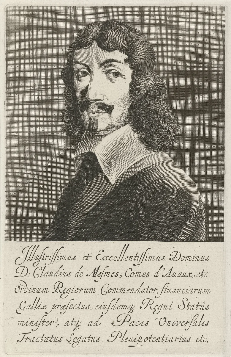 Portret van Claudius de Mesmes by Pieter Nolpe, print, 1644