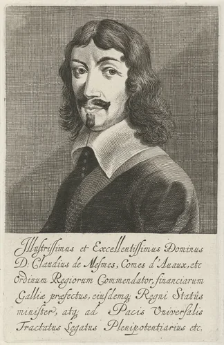 Portret van Claudius de Mesmes by Pieter Nolpe, print, 1644
