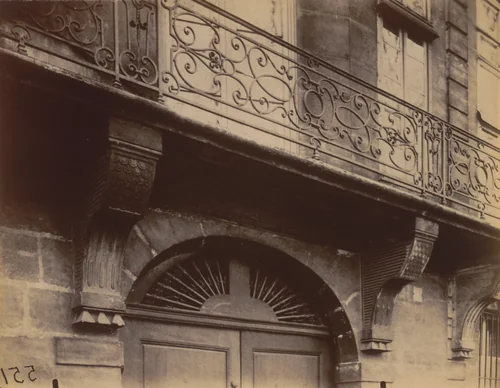 Hôtel Lambert, Quai d'Anjou by Eugène Atget, photograph, 1908