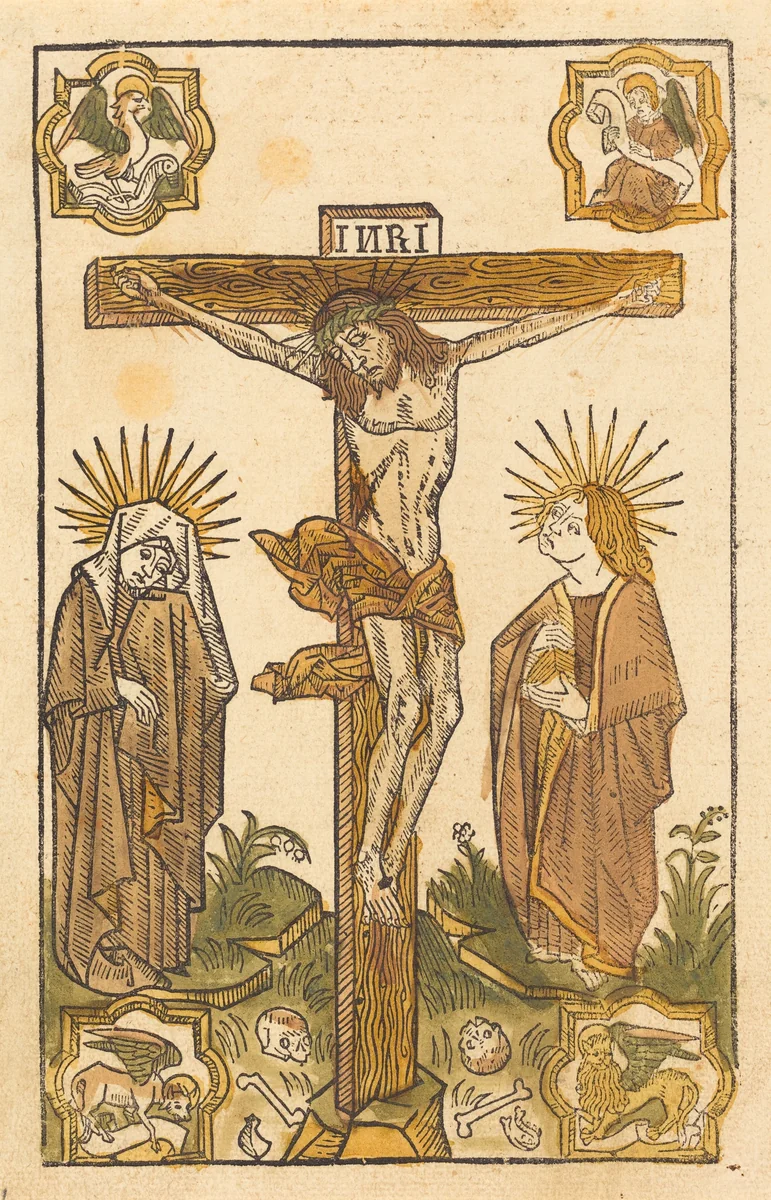 Christ on the Cross by German 15th Century, print, 1485