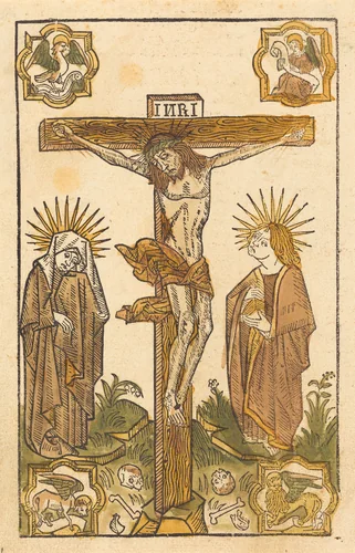 Christ on the Cross by German 15th Century, print, 1485