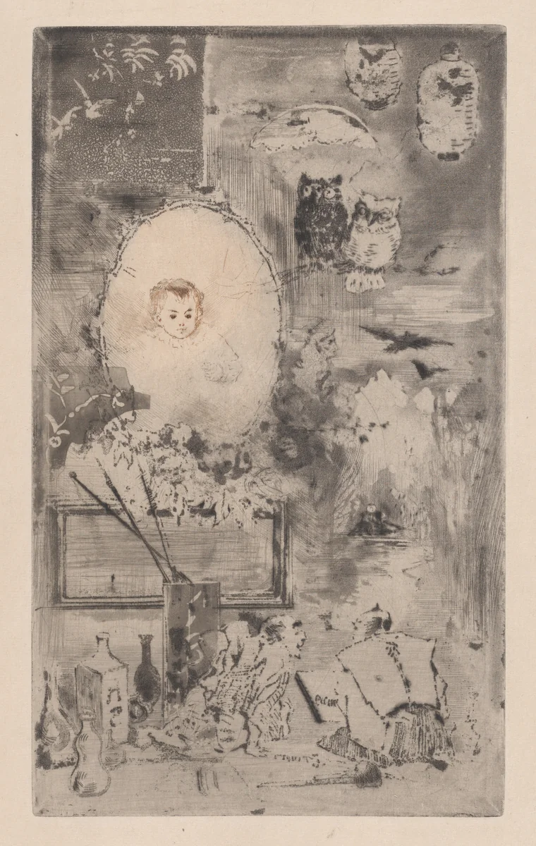 Japanese Baptism by Félix Hilaire Buhot, print, 1887