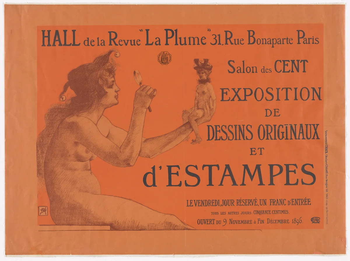 Salon des Cent - Exposition of Original Drawings and Posters, November 9 - December 1896 by Armand M. Rassenfosse, design, 1896