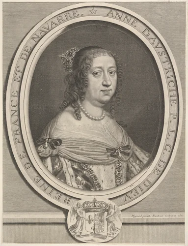 Anne of Austria by Robert Nanteuil, print, 1660