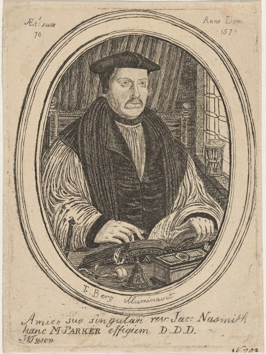 Matthew Parker by Michael Tyson, print, 1573