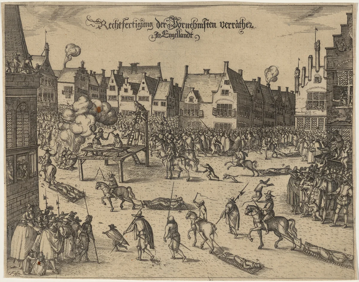 Gunpowder Plot by George Keller, print, 1606