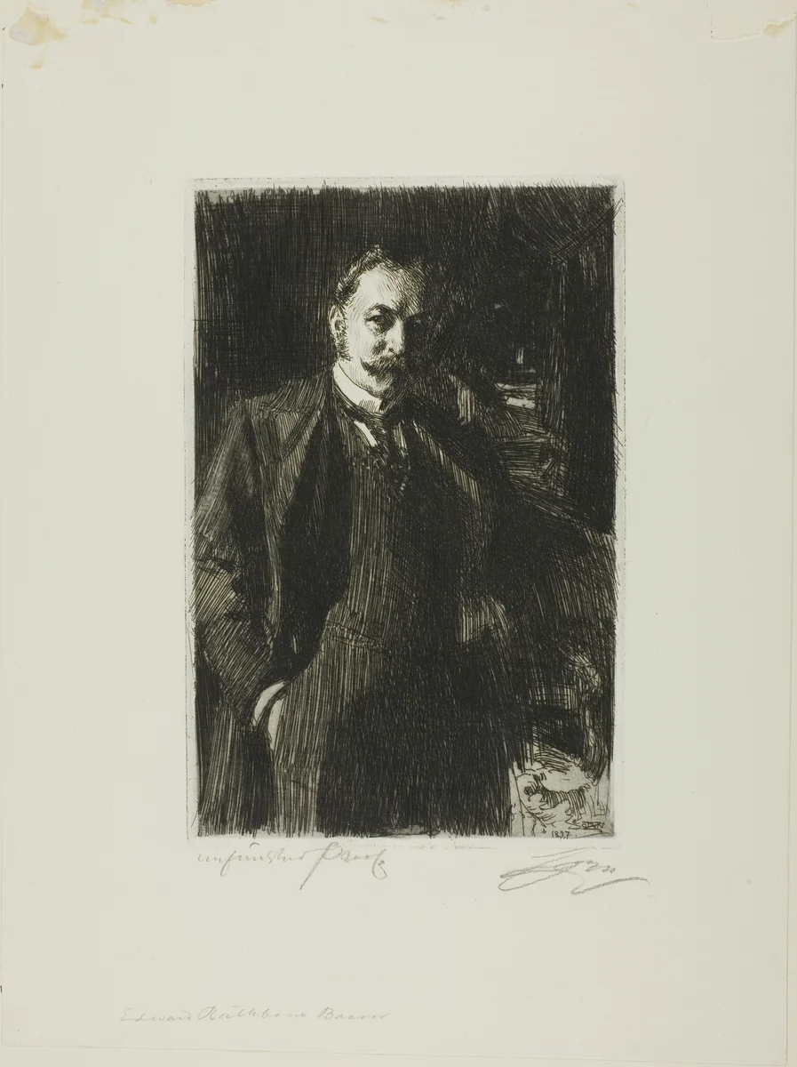 E. R. Bacon by Anders Zorn, print, 1897