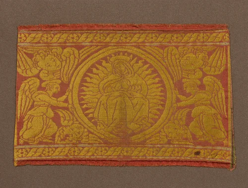 Fragment (From an Orphrey Band) by Italy, textile, 1401-1500