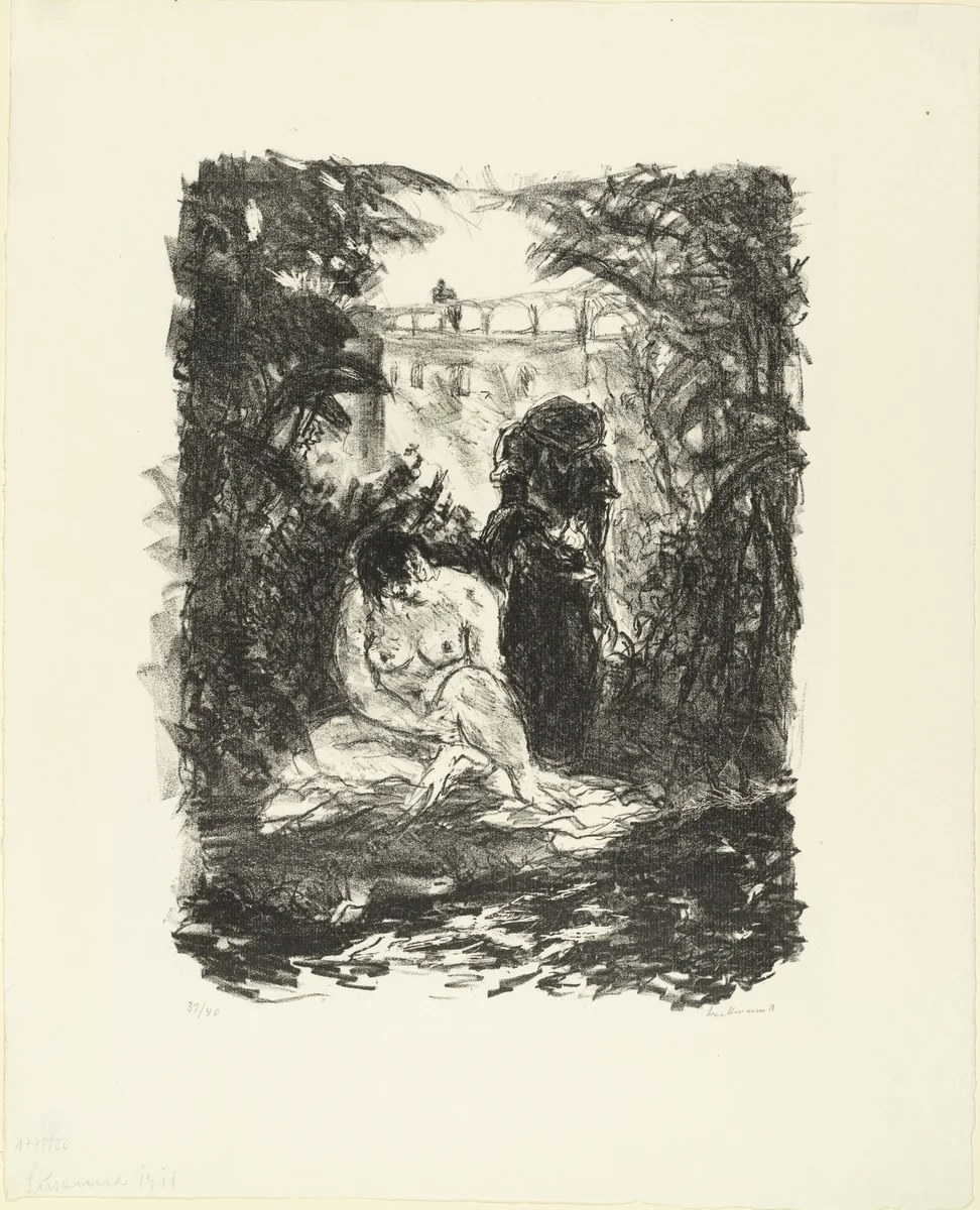 David and Bathsheba (David und Bathseba) by Max Beckmann, print, 1911