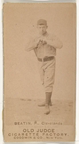 Ebenezer Ambrose "Ed" Beatin, Pitcher, Cleveland, from the Old Judge series (N172) for Old Judge Cigarettes by Goodwin & Company, photograph, 1887-1890